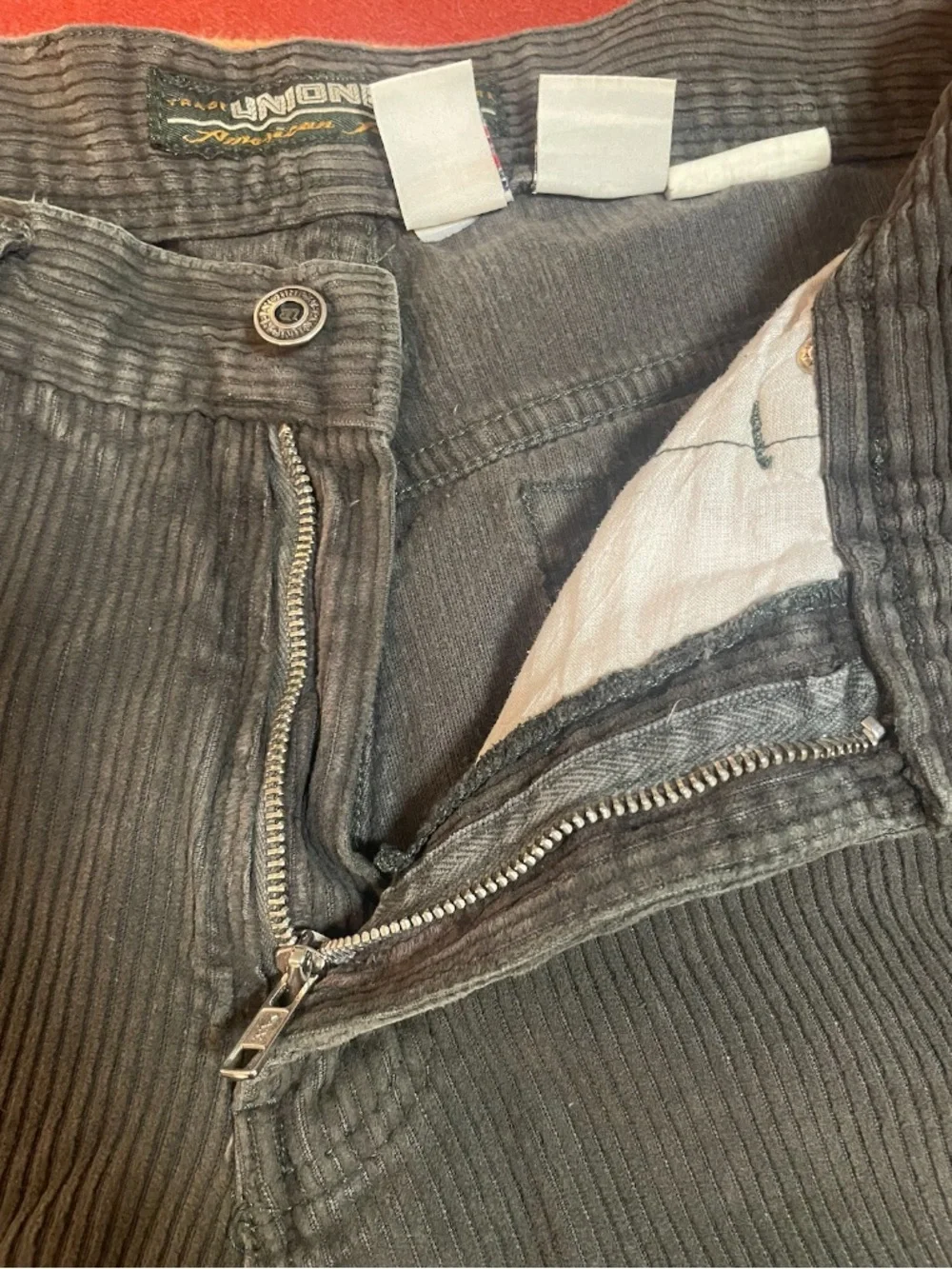 Vintage Y2K Union Bay Army Olive Green Corduroy Jeans Pants 34x29 Indie